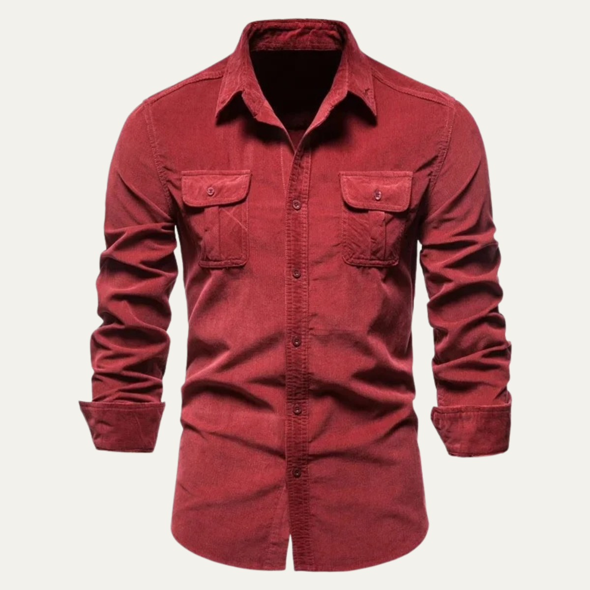The Cascia Men’s Casual Button Up Corduroy Shirt