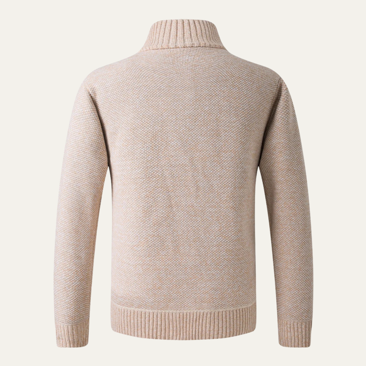 The Cala Luna Men’s Stand Collar Knit Zip Cardigan