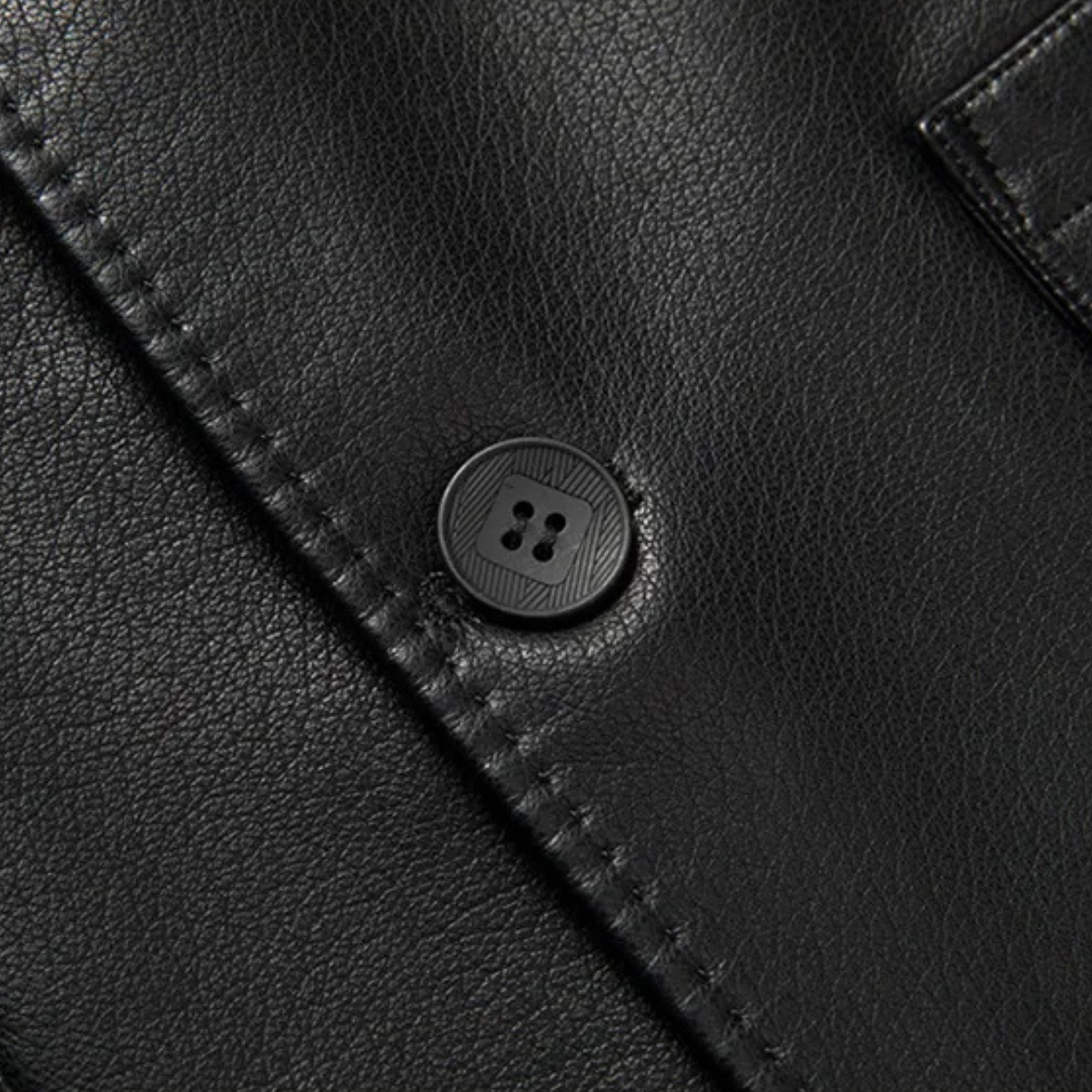 The Posillipo Men’s Smart Faux Winter Leather Blazer Jacket