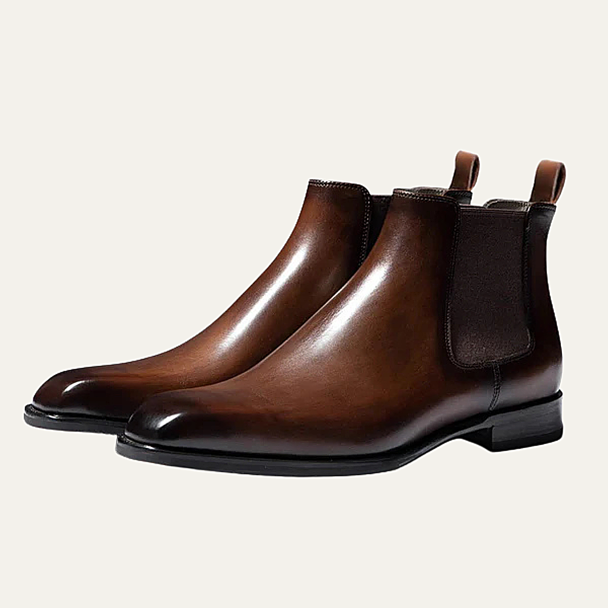 The Hawthorne Sleek Slip On Ankle Leather Dress Boots