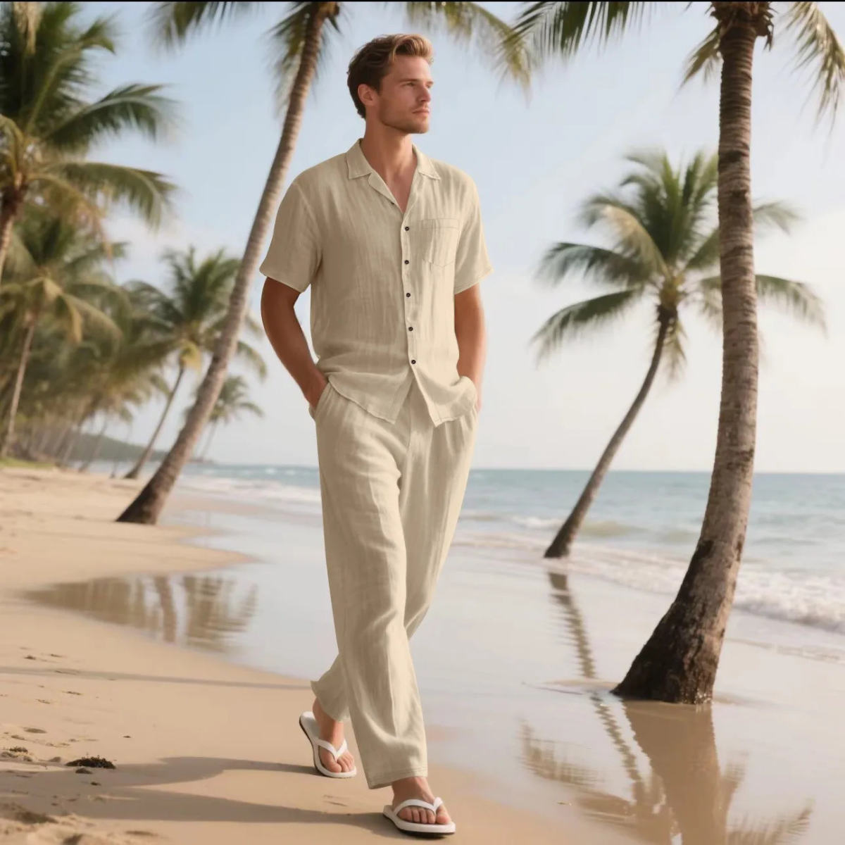 The Silvercrest Men's Lightweight Casual Two Piece – Set Shirt & Pants
