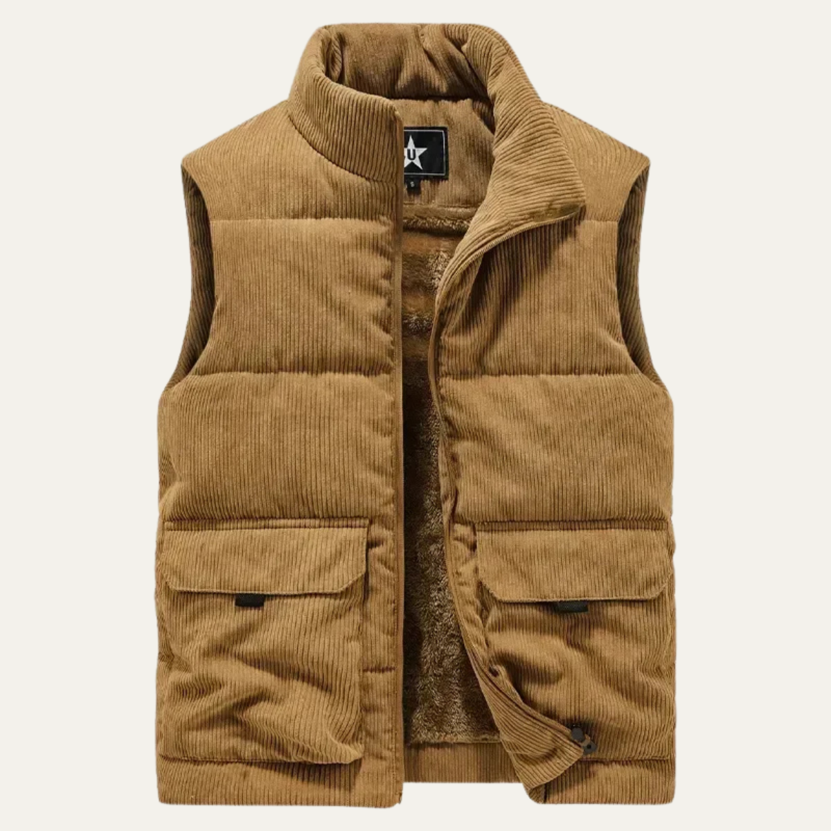 The Silverhill Men’s Corduroy Warm Padded Puffer Vest