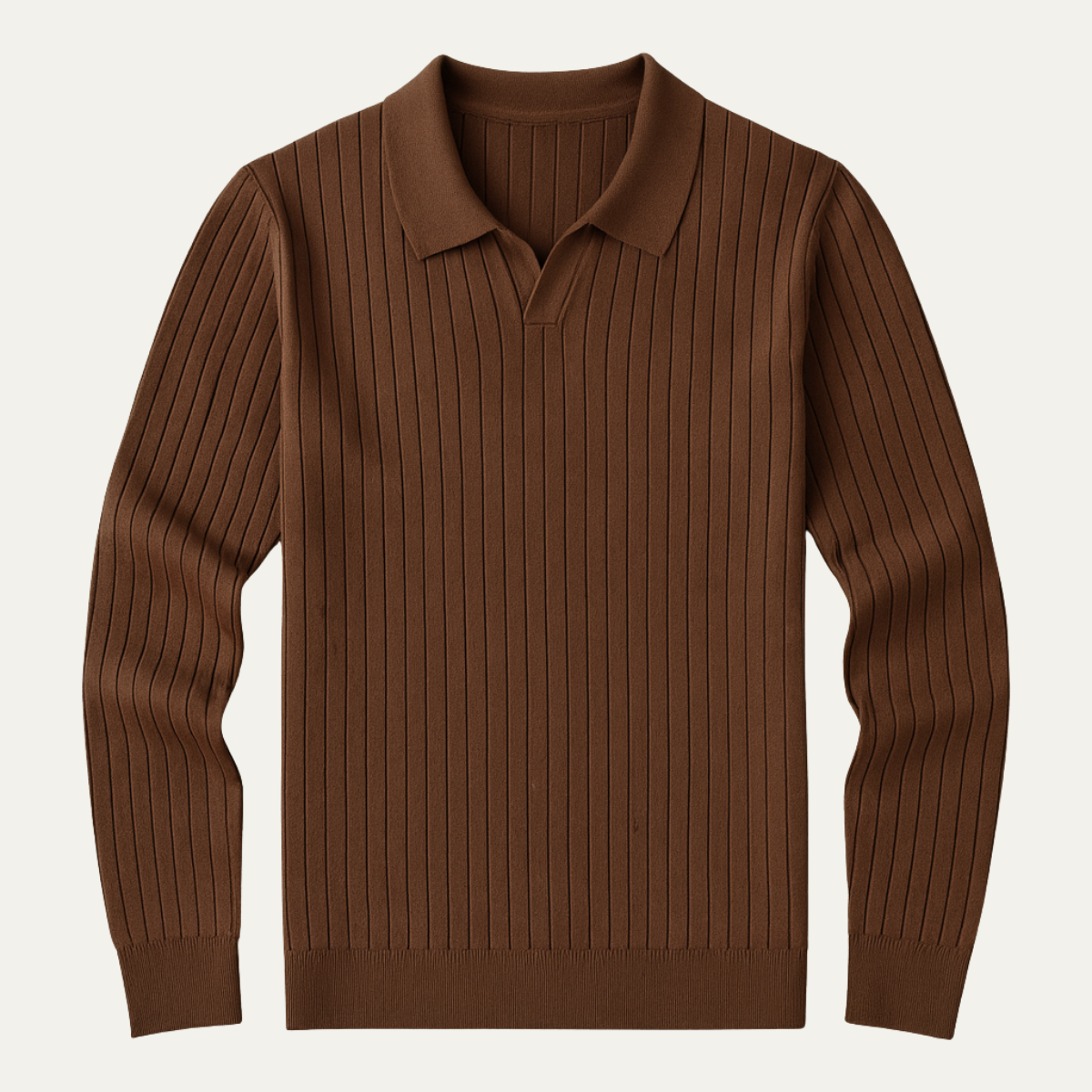 The Crestwood Men's Slim Fit Ribbed Knit Polo Sweater