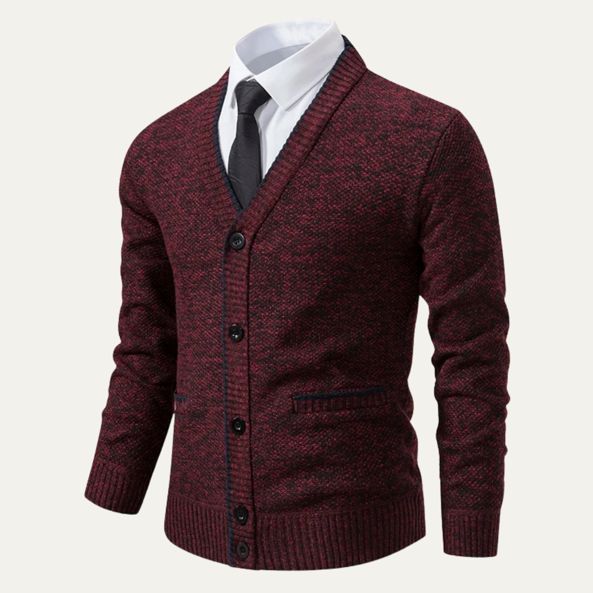 The Peschiera Men’s Knitted Casual V Neck Cardigan