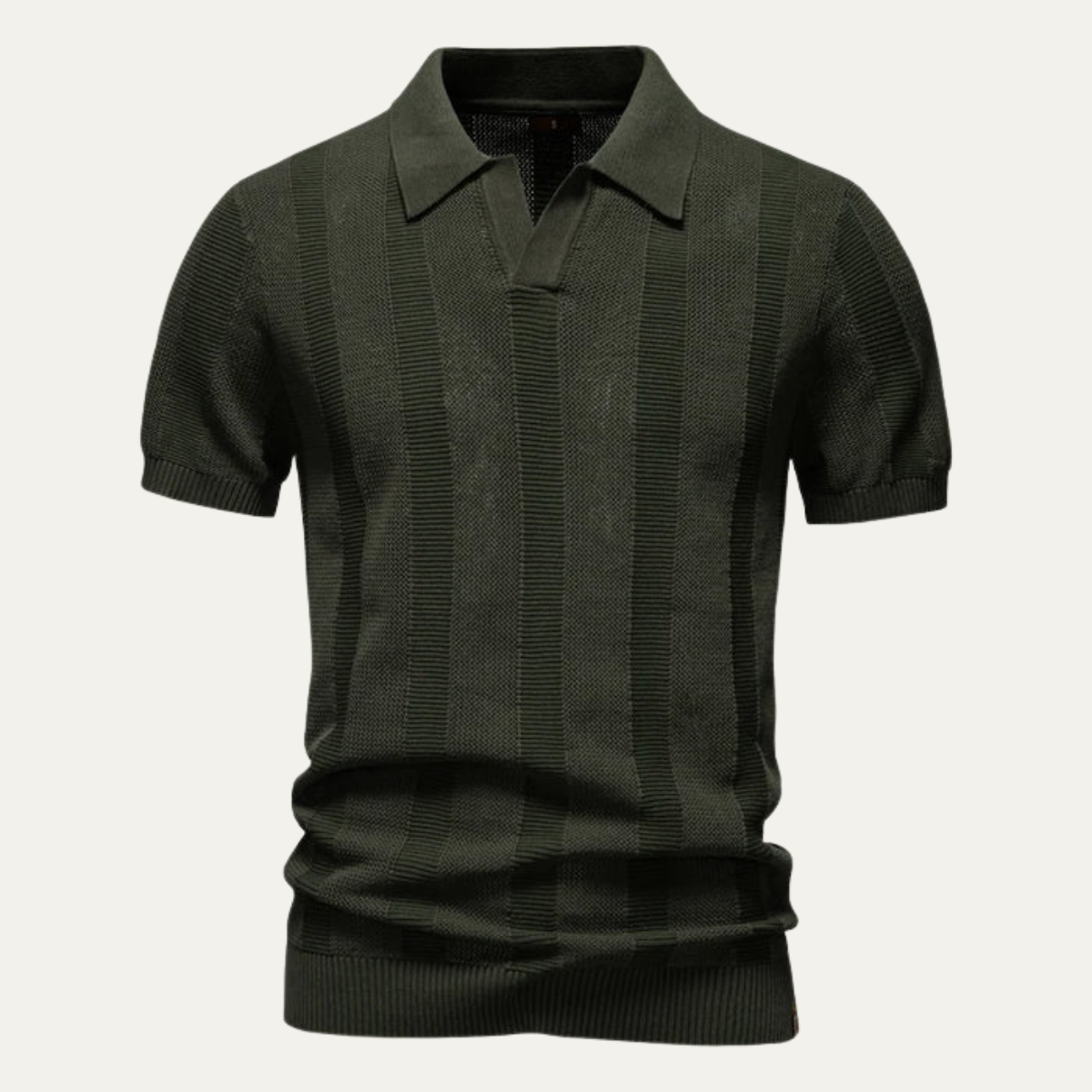 The Ellington Men’s Striped Casual Knit Polo Shirt