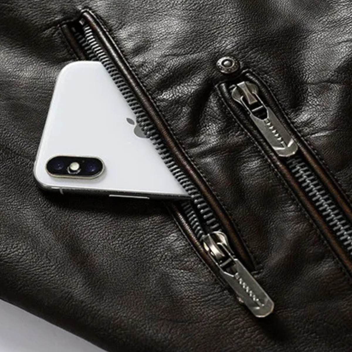 The Broadmoor Men’s Slim Fit Stylish Biker Leather Jacket