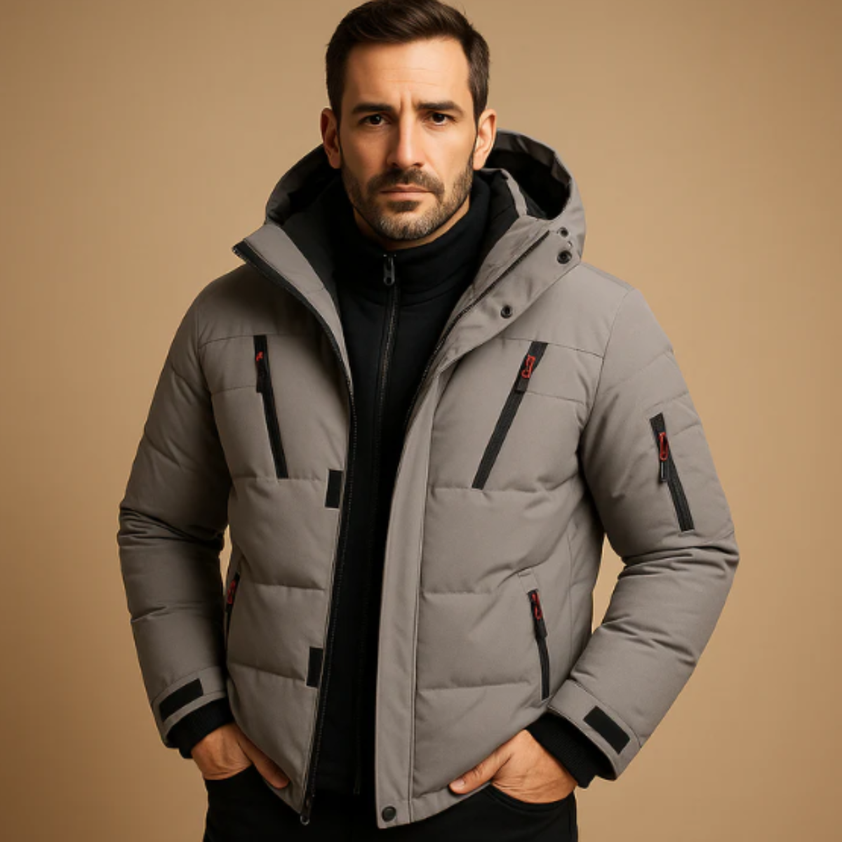 The Waverly Men’s Waterproof Warm Puffer Jacket with Hood