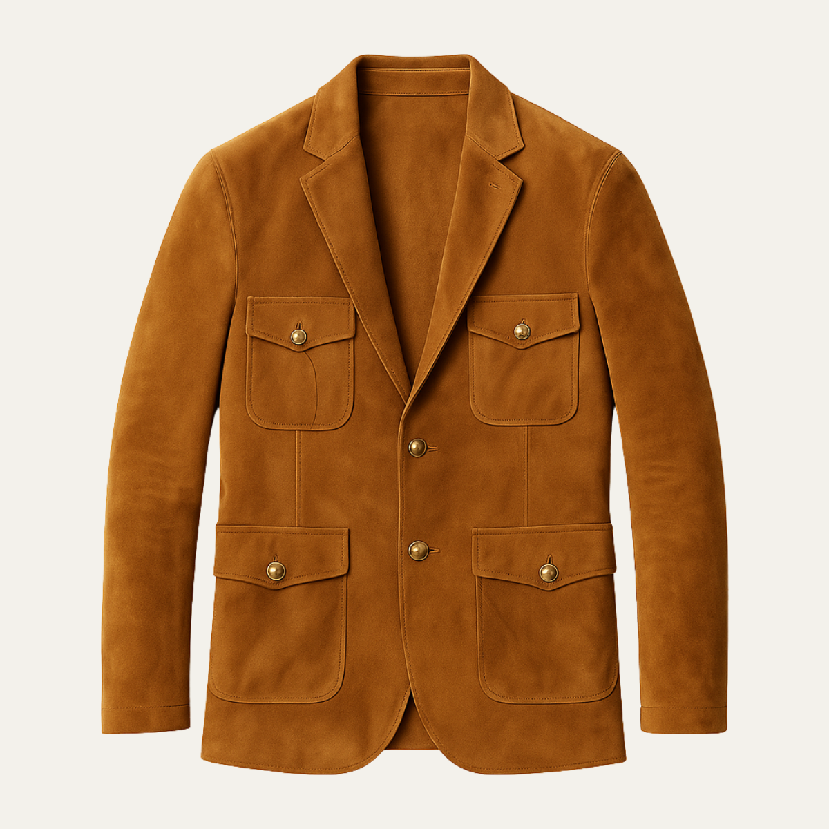The Carrara Men’s Retro Suede Jacket with Pockets