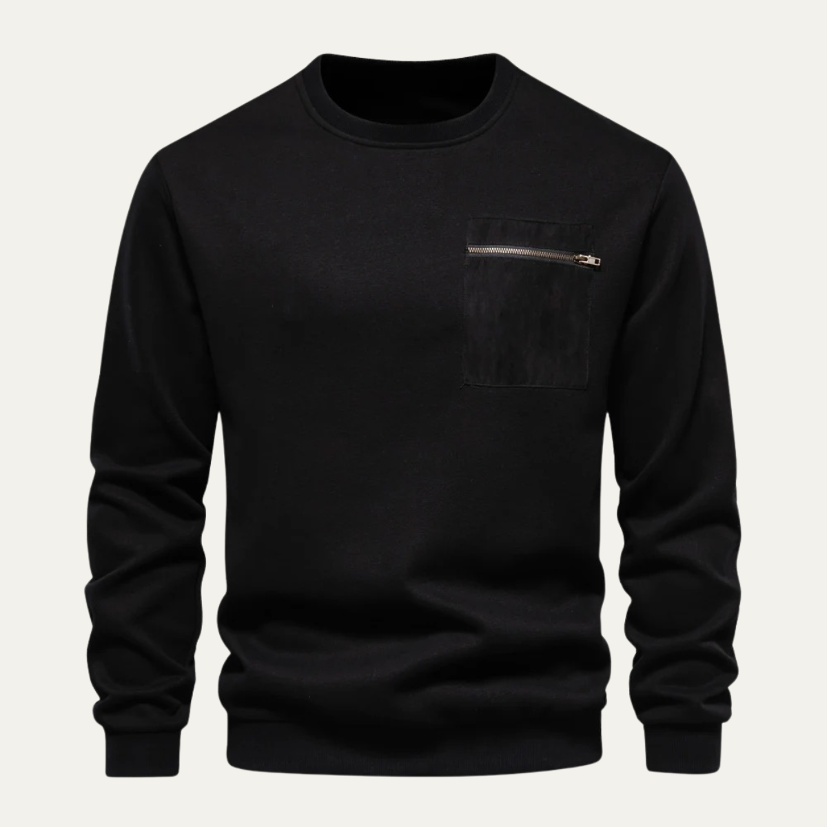 The Glasgow Men’s Casual Crew Neck Sweater with Chest Pocket