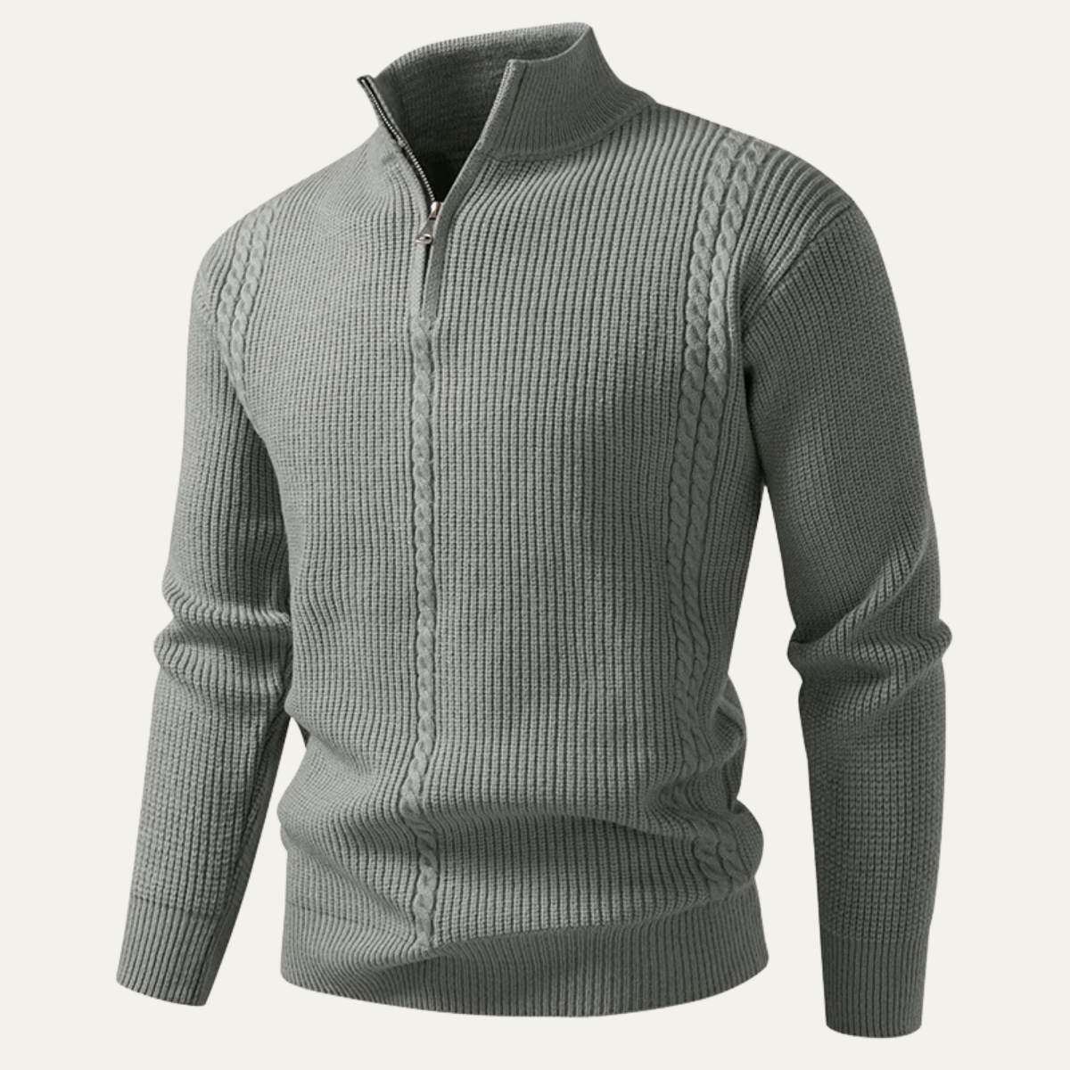 The Ashbury Men’s Stand Collar Half Zip Knit Sweater