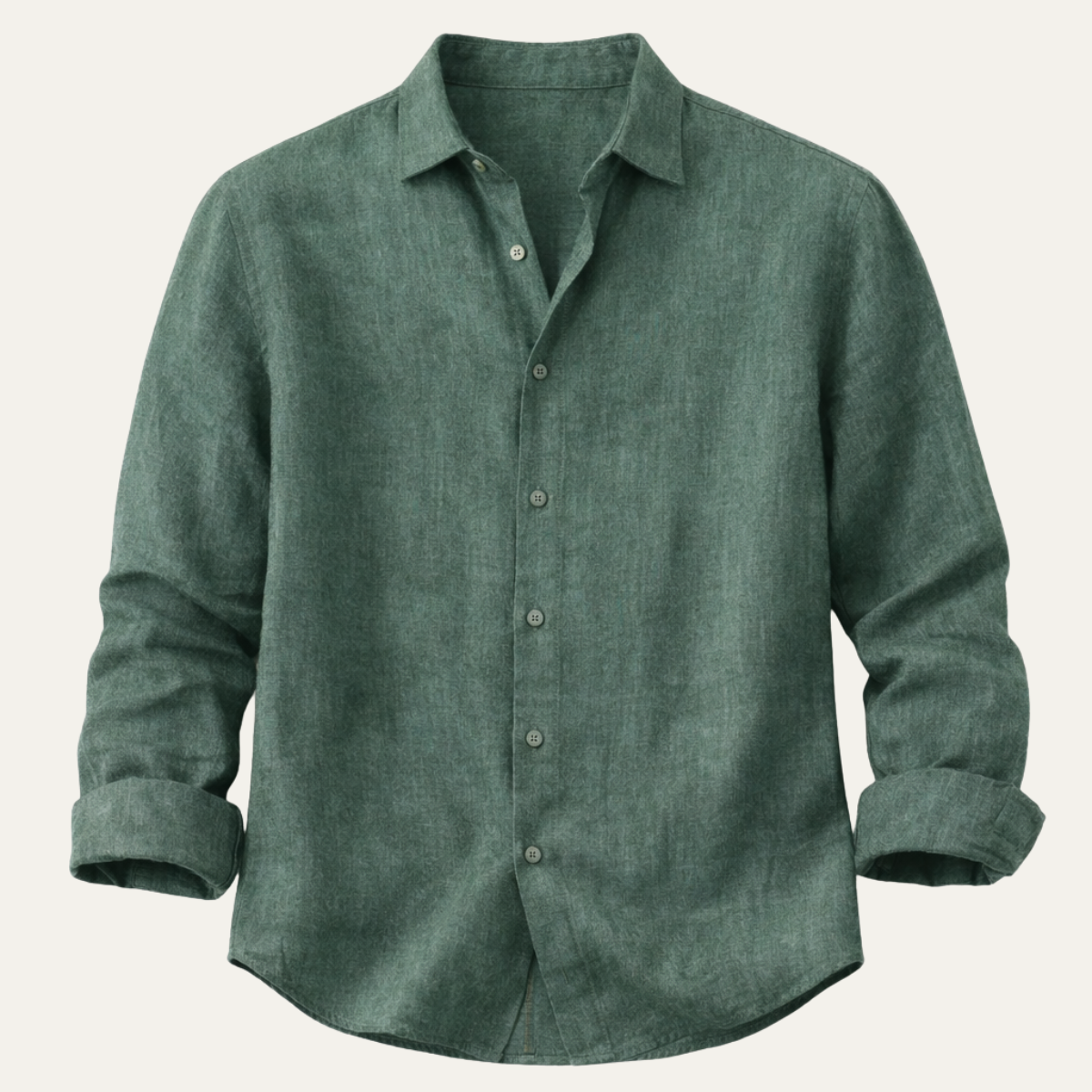 The Meadowfall Men’s Casual Loose Fit Linen Button Up Shirt