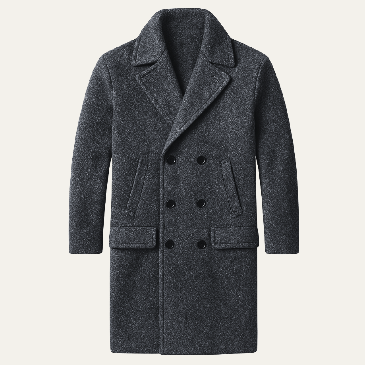 The Parkwood Men’s Wool Double Breasted Smart Long Winter Coat