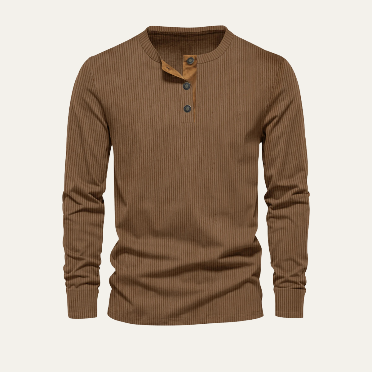 The Stonebrook Men's Corduroy Henley Ribbed Casual Sweater