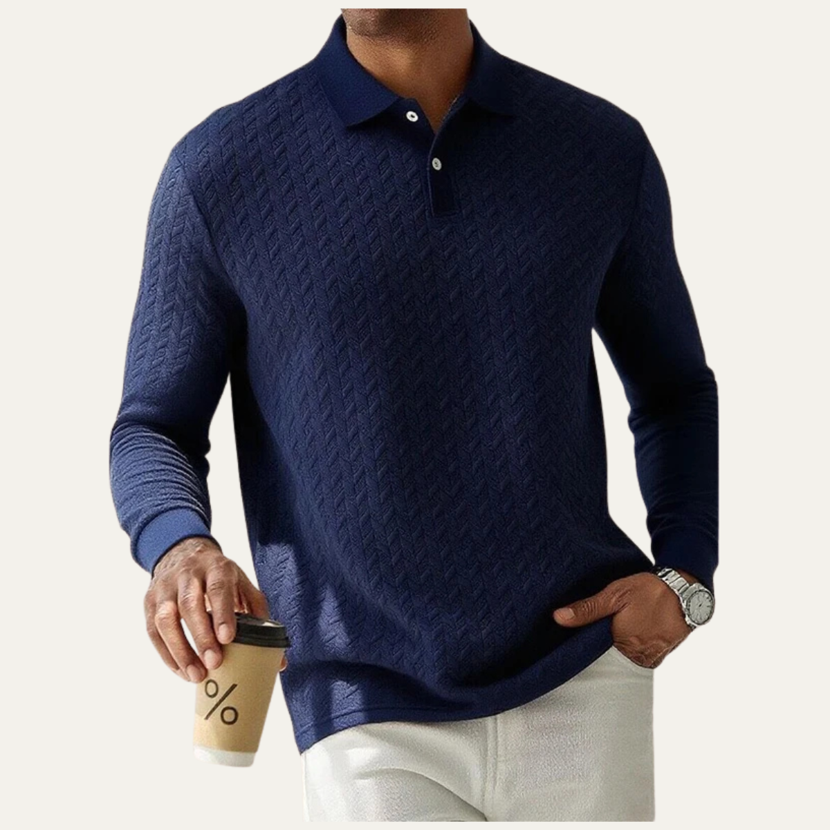 The Willowbrook Men’s Stylish Knit Polo Sweater