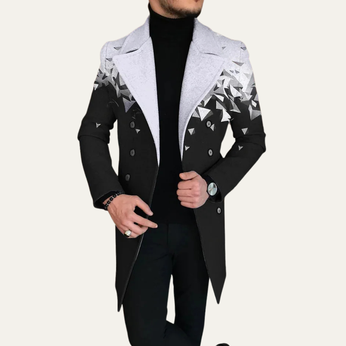 The Redmond Men's Casual Wool Blend Long Winter Jacket with Pockets