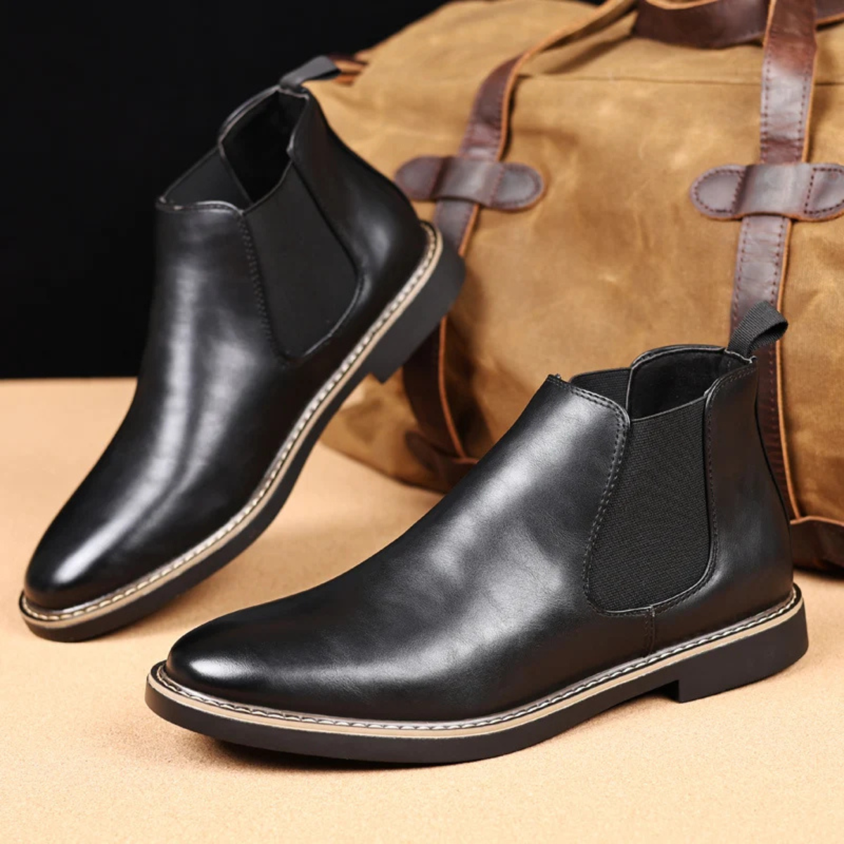 The Piacenza Men’s Trendy Classic Leather Chelsea Boots