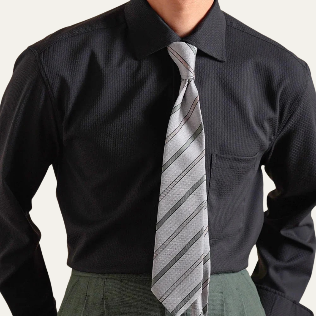 The Savile Row Men’s Italian Dress Shirt - Slim Fit Business Style