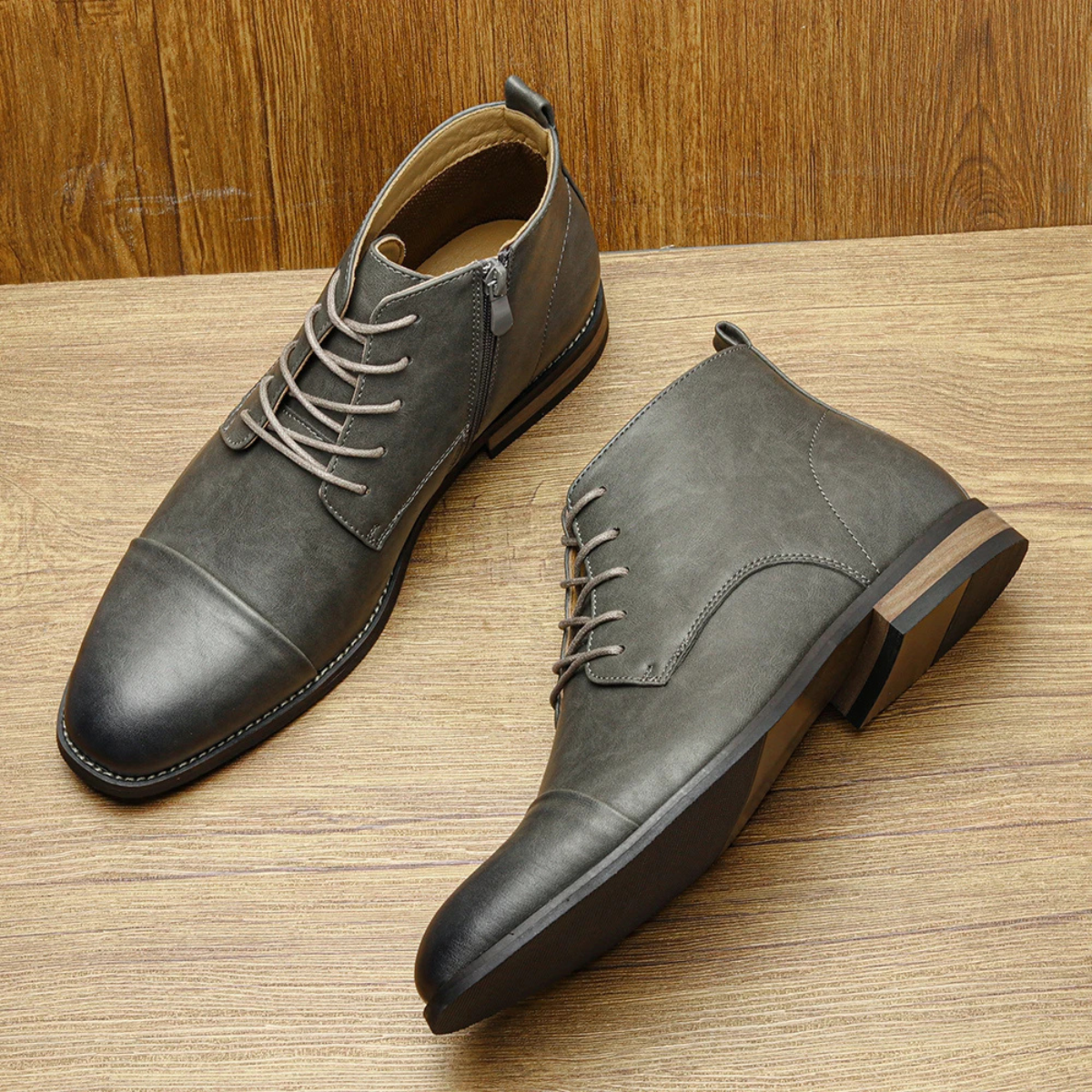 The Briarstone Men’s Leather Lace Up Smart Casual Ankle Boots