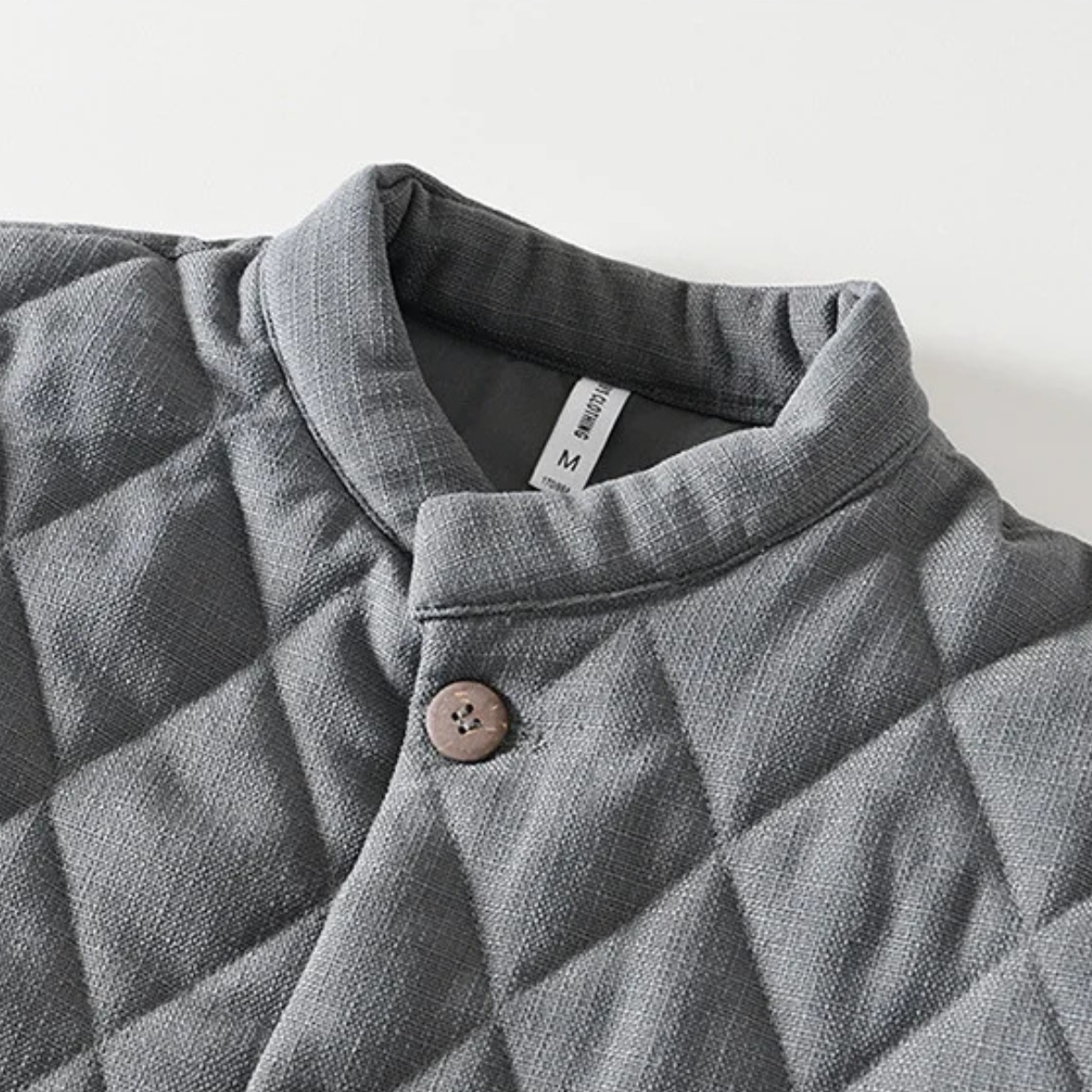 The Richmond Hill Men’s Vintage Quilted Padded Stand Collar Jacket