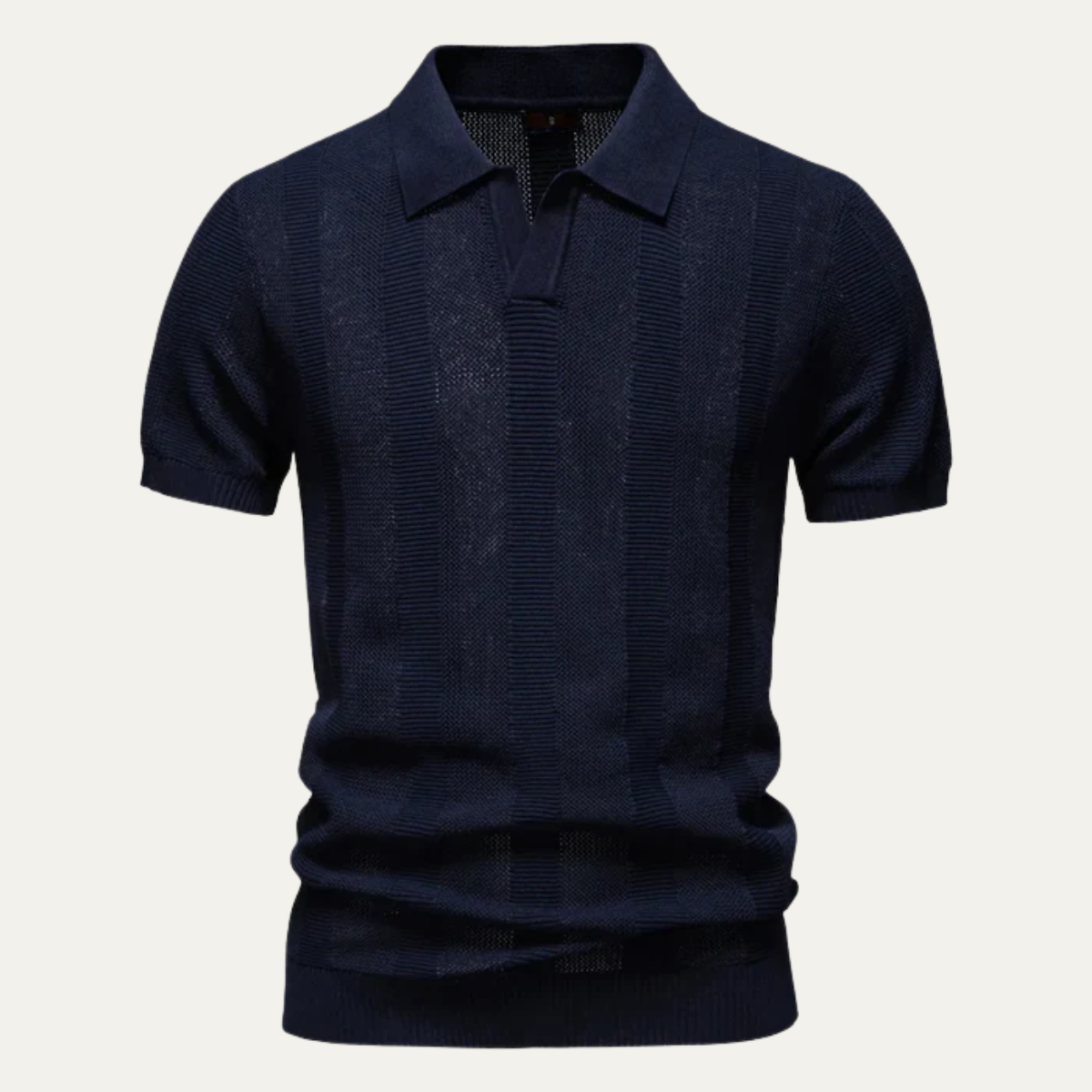 The Ellington Men’s Striped Casual Knit Polo Shirt