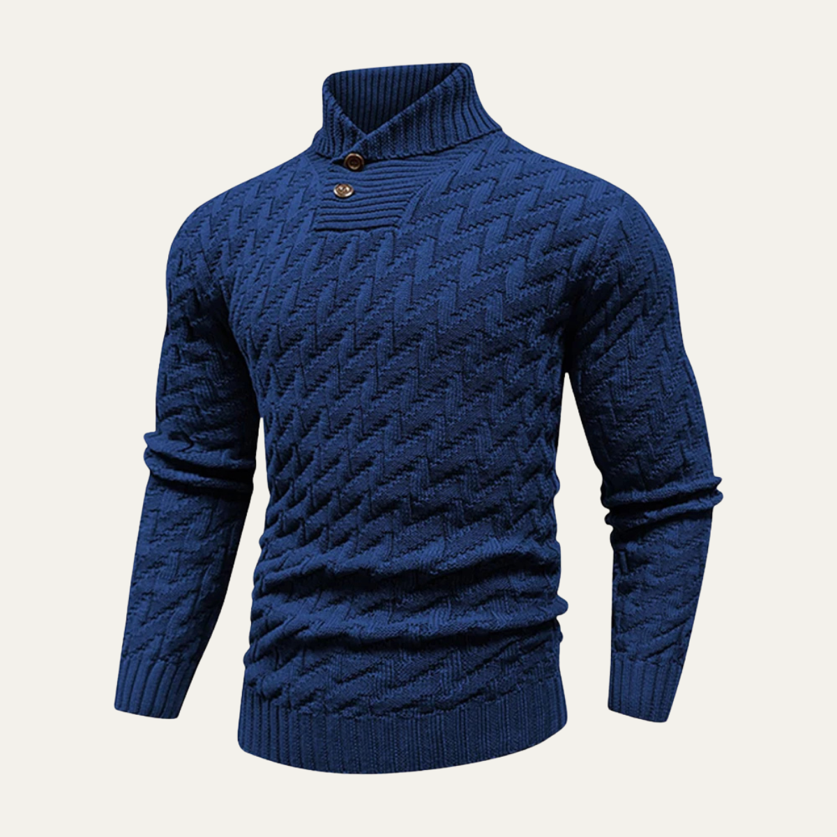 The Porto Cervo Men’s Textured Winter Wool Knitted Sweater