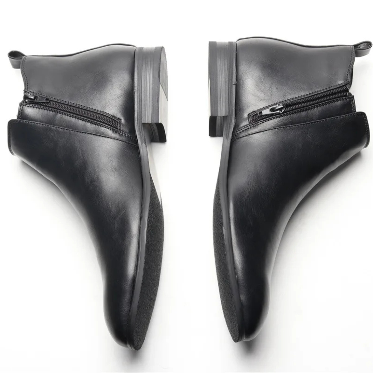 The Agrigento Men’s Chelsea Leather Ankle Boots with Elastic Side Panels