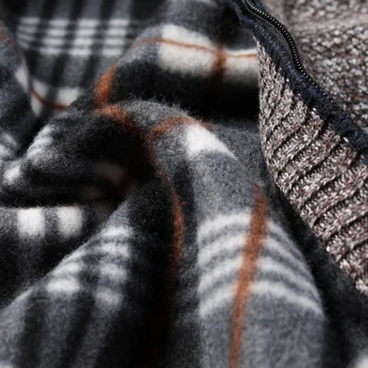 The Glasgow Men's Knitted Zip Up Winter Cardigan