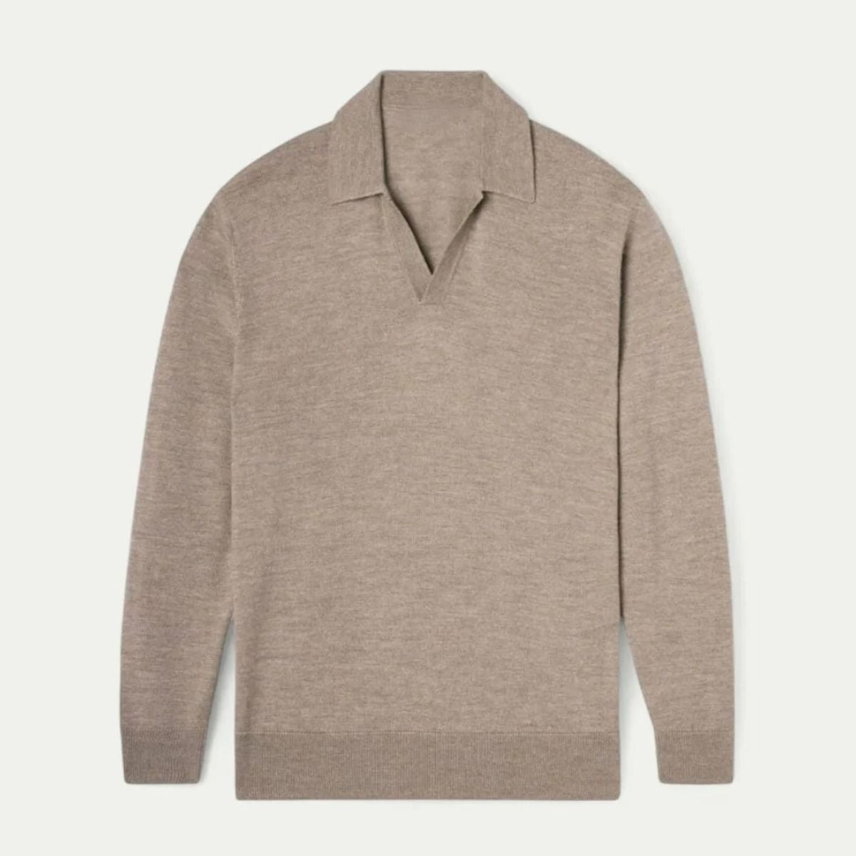 The Venice Cotton V Neck Polo Shirt for Men - Old Money Style