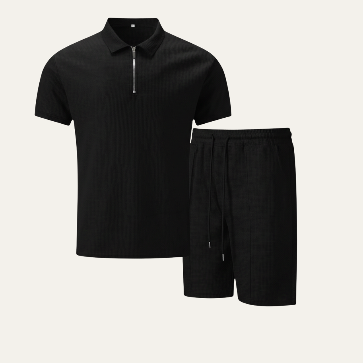 The Oakfield Park Men’s Solid Color Casual Summer Set – Shirt & Shorts Set