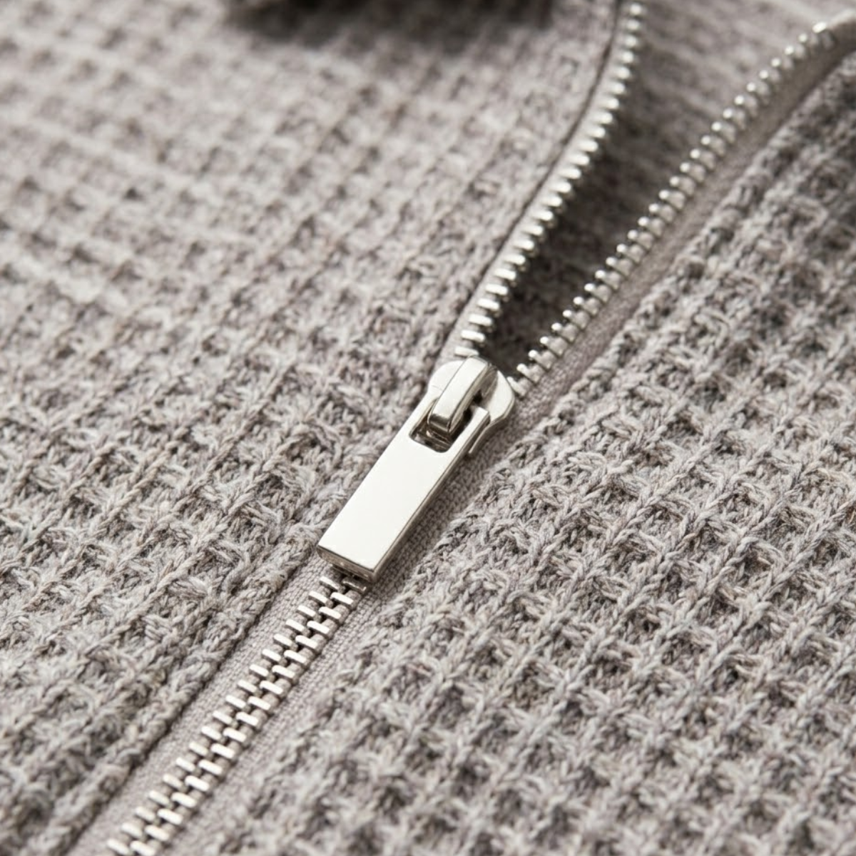 The Ravenswood Men’s Waffle Knit Half Zip Polo Shirt