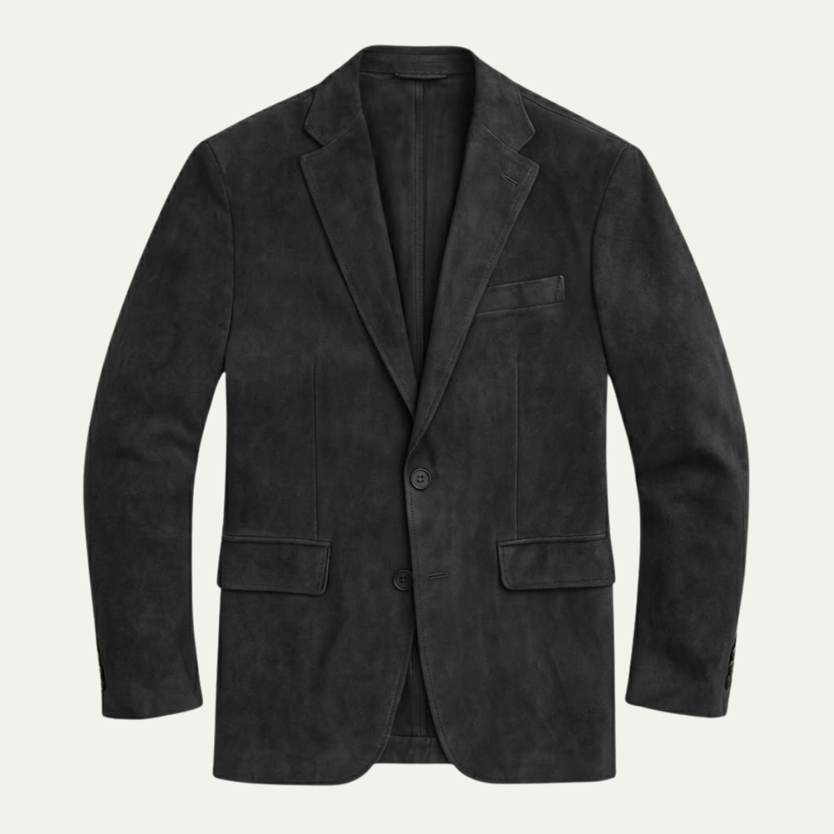 The Policoro Men’s Single Breasted Suede Blazer with Notched Lapel - Wedding Guest