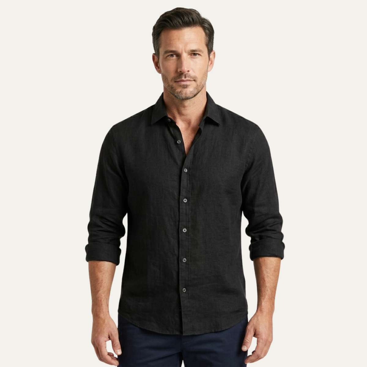 The Meadowrun Men’s Linen Trendy Button Up Shirt