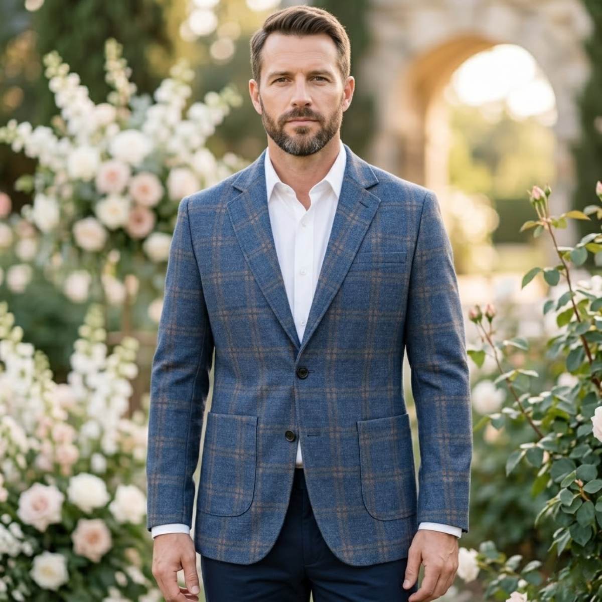 The Willoughby Men’s Classic Tailored Fit Suit Plaid - Wedding Guest Blazer