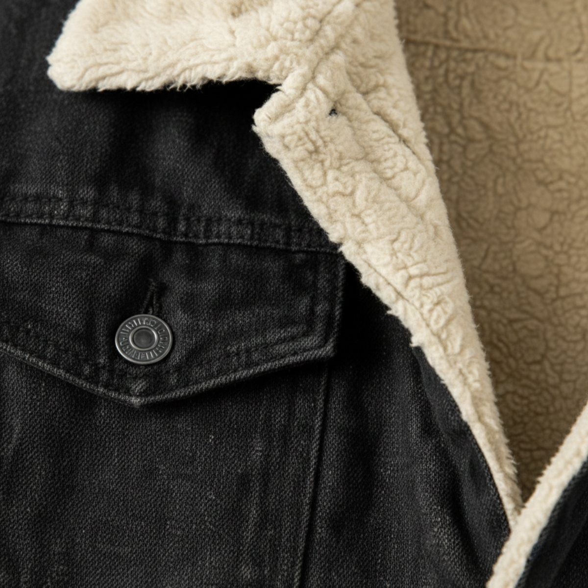 The Crestwood Park Men’s Warm Padded Sherpa Lined Denim Jacket
