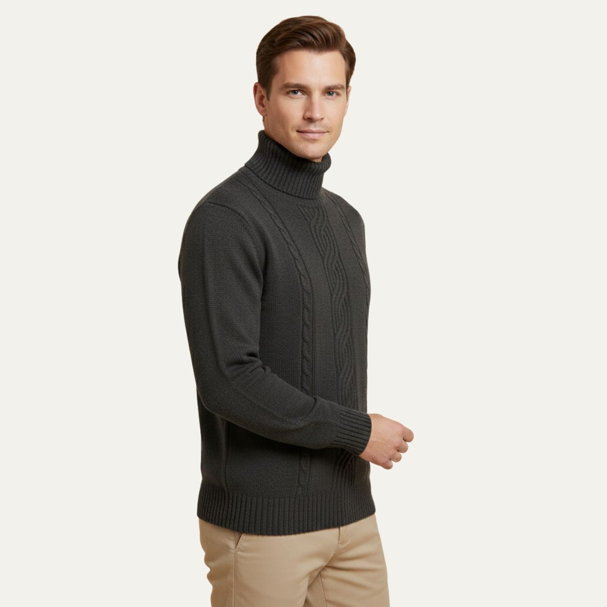 The Courchevel Knitted Turtleneck Sweater for Men - Merino Wool