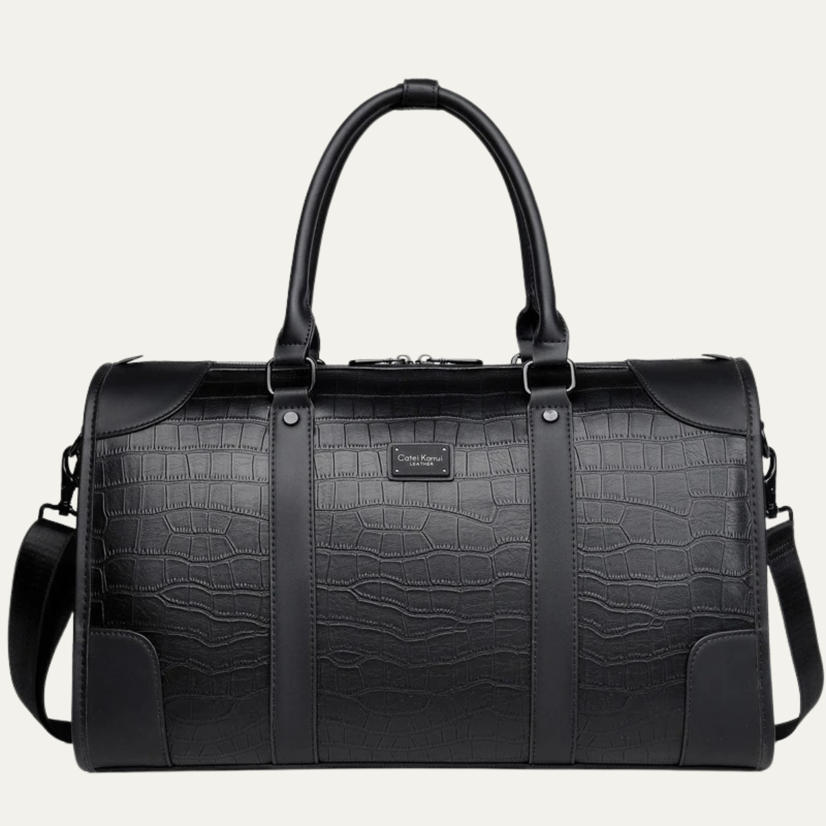 The Greenridge Men’s Luxury Faux Leather Business Duffel Tote Bag