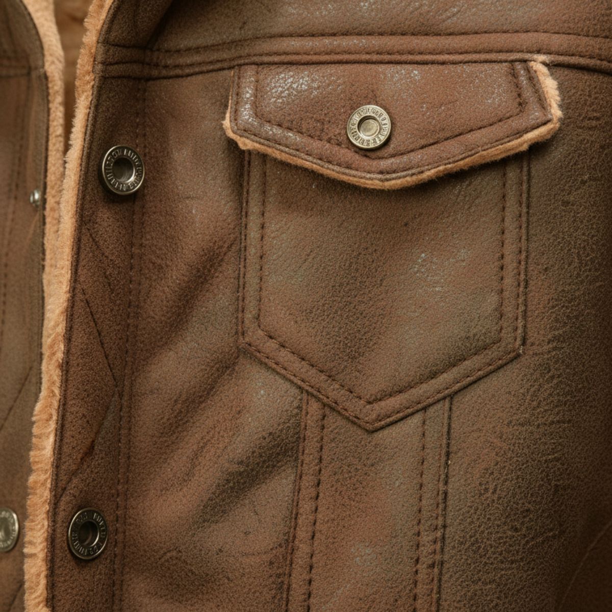 The Braxton Men’s Shearling Vintage Leather Jacket