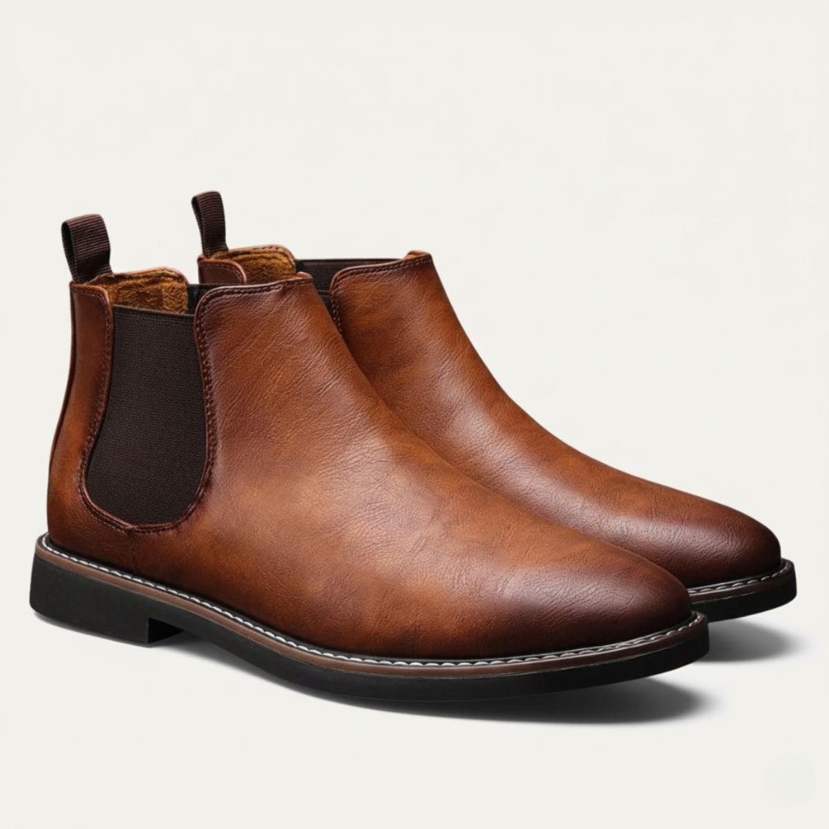 The Highlands Men's Durable Leather Chelsea Boots