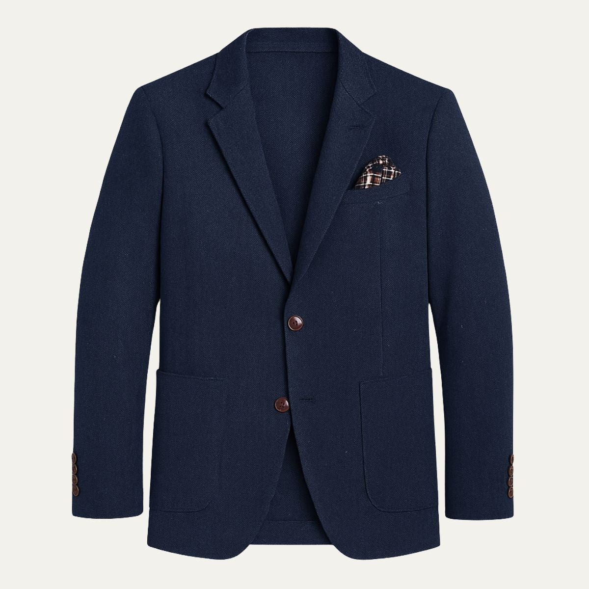 The Gravedona Men’s Office Herringbone Single Breasted Wool - Wedding Guest Tweed Blazer Jacket
