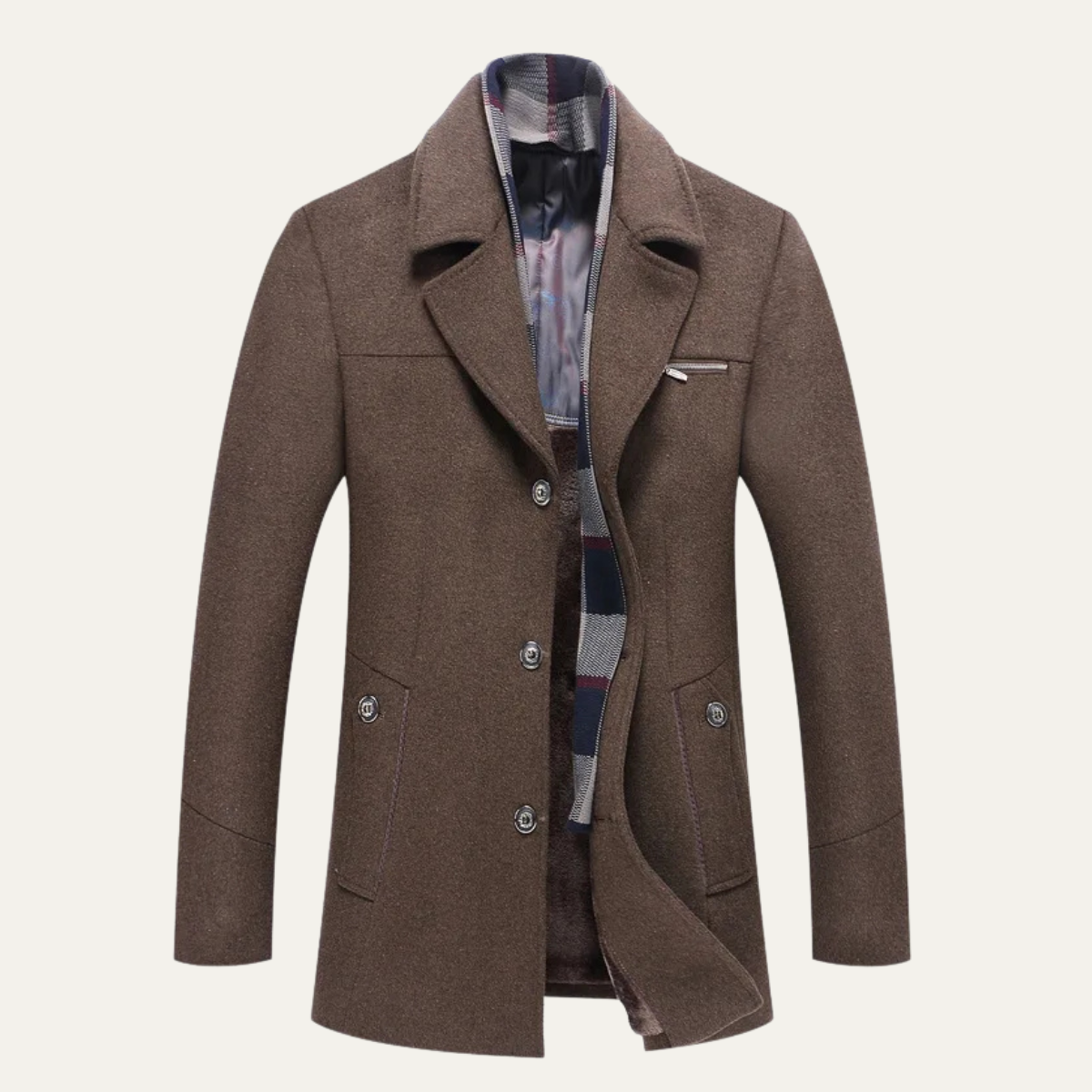 The Kensington Men's Business Wool Blend Long Winter Coat