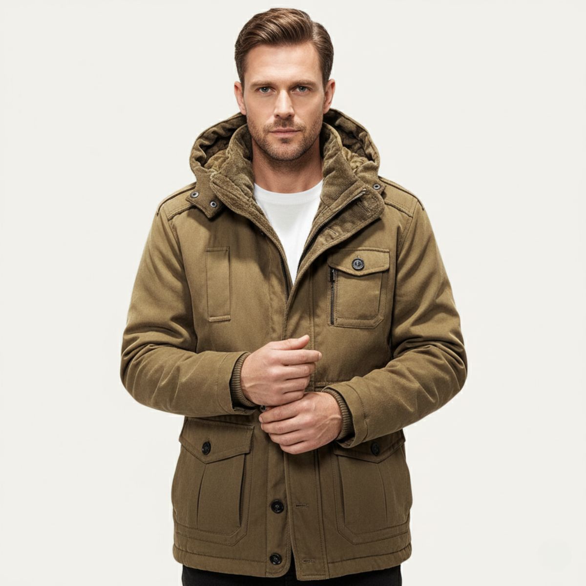 The Bellmere Men’s Insulated Winter Hooded Parka Jacket