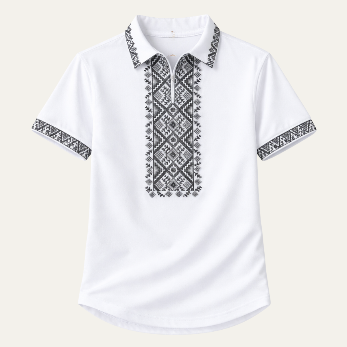 The Collingwood Men’s Embroidered Ethnic Polo Shirt