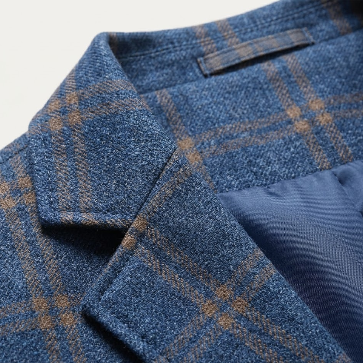 The Willoughby Men’s Classic Tailored Fit Suit Plaid - Wedding Guest Blazer
