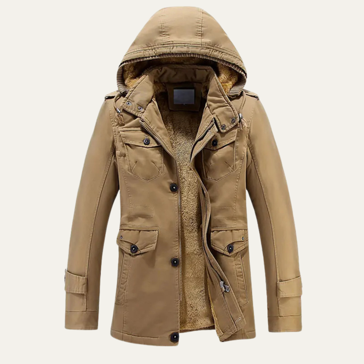 The Oakfield Men’s Warm Fleece Lined Hooded Winter Parka Jacket