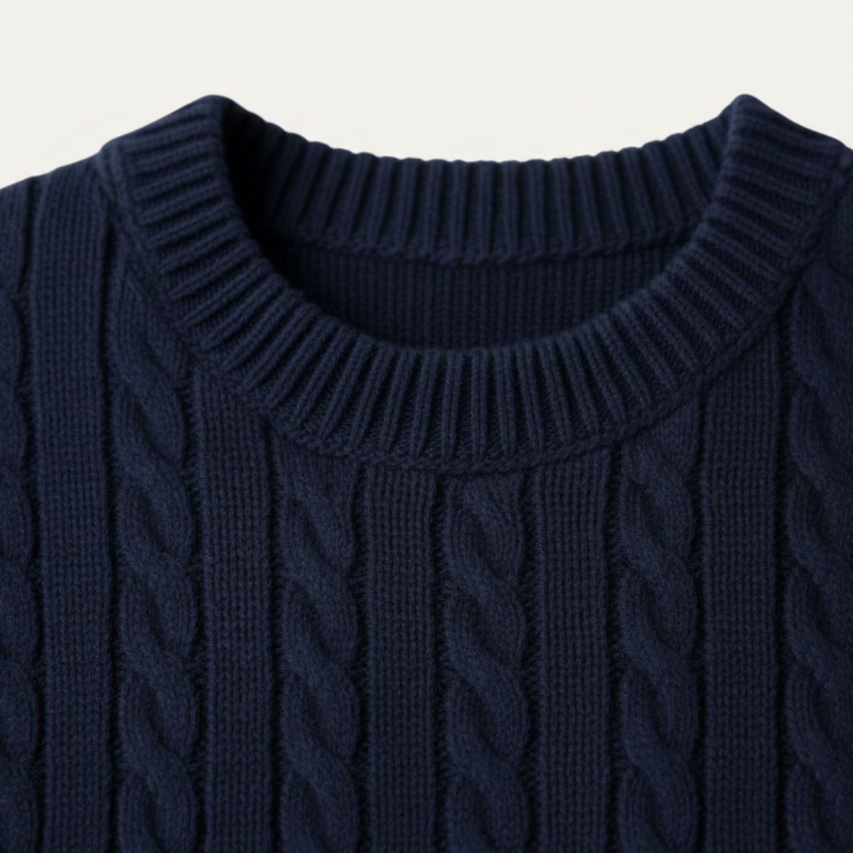 The Versailles Cashmere Merino Wool Knit Sweater for Men - Navy Blue