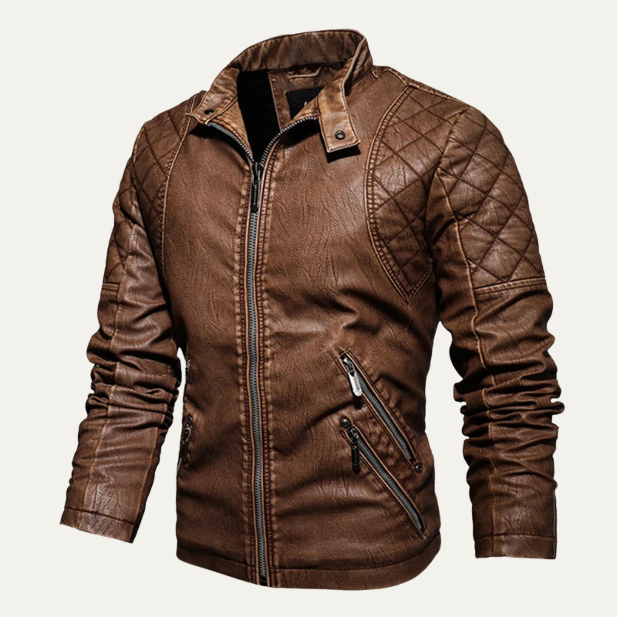 The Broadmoor Men’s Slim Fit Stylish Biker Leather Jacket