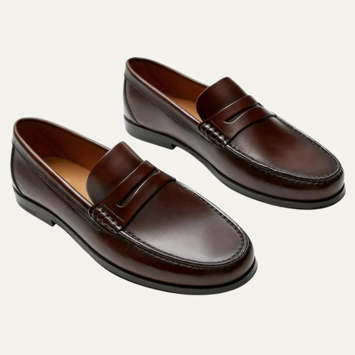 The Whitford Men’s Genuine Faux Leather Slip On Loafers