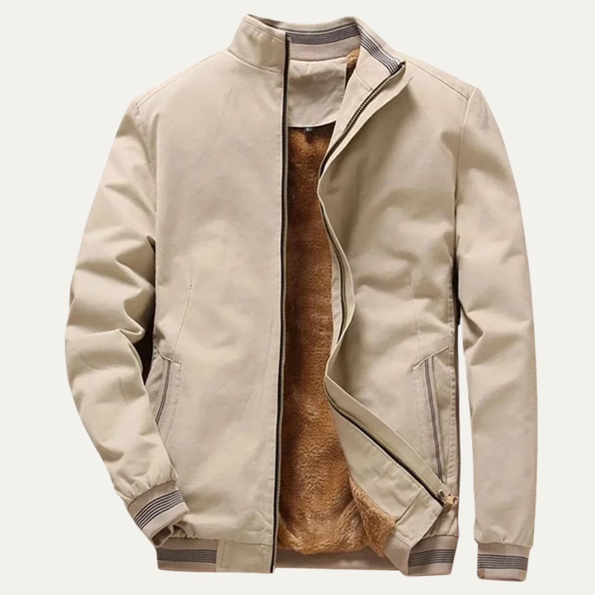 The Castellina Men’s Casual Warm Fleece Aviator Bomber Jacket