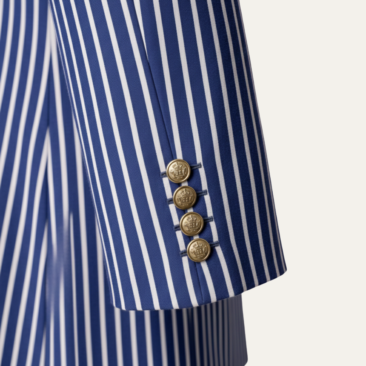 The Loire Men’s Notch Lapel Striped Double Breasted Blazer