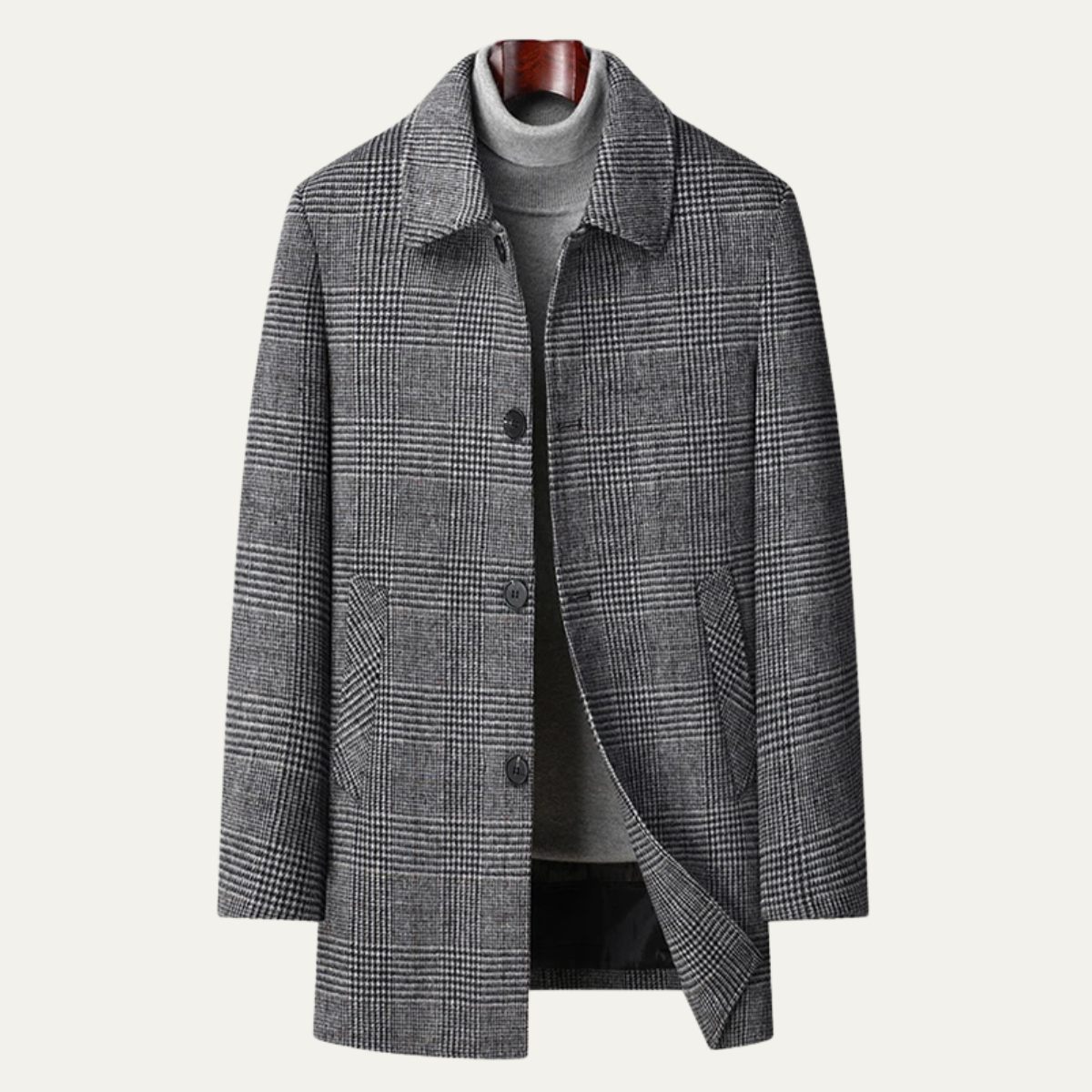 The Sanremo Men’s Winter Mid Length Wool Down Overcoat